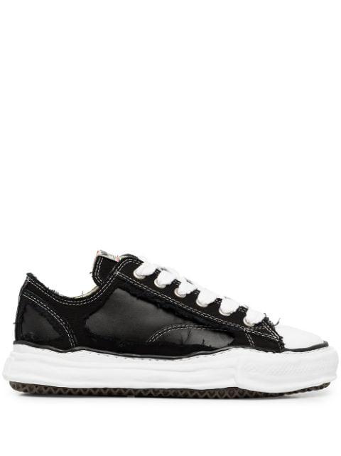 Peterson Low distressed canvas sneakers by MAISON MIHARA YASUHIRO