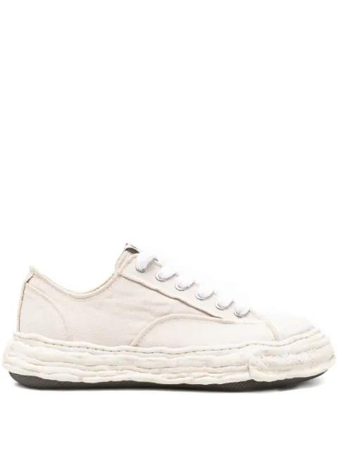 Peterson23 distressed sneakers by MAISON MIHARA YASUHIRO