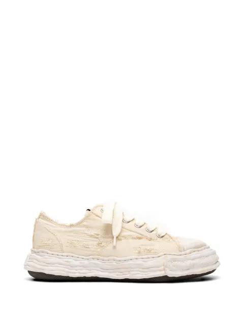 Peterson23 ripped overdye sneakers by MAISON MIHARA YASUHIRO
