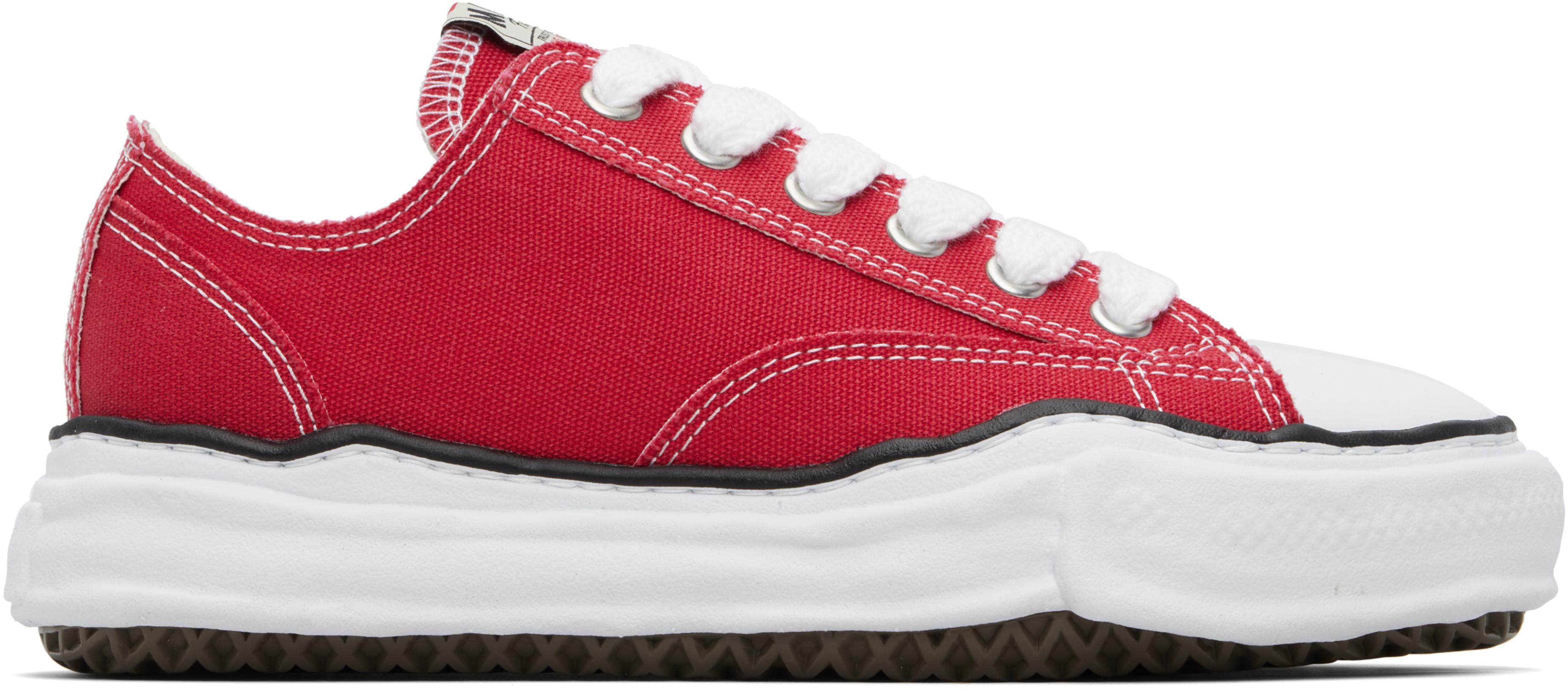 Red Peterson OG Sole Canvas Low-Top Sneakers by MAISON MIHARA YASUHIRO