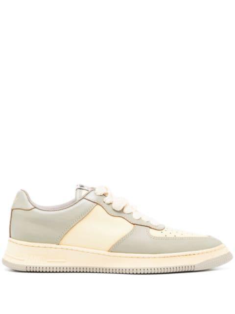 Rosy pointed-toe leather sneakers by MAISON MIHARA YASUHIRO