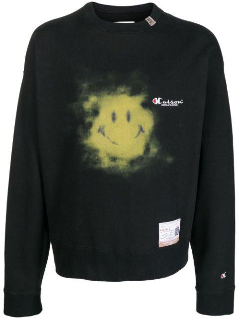 Smiley Face long-sleeve sweater by MAISON MIHARA YASUHIRO
