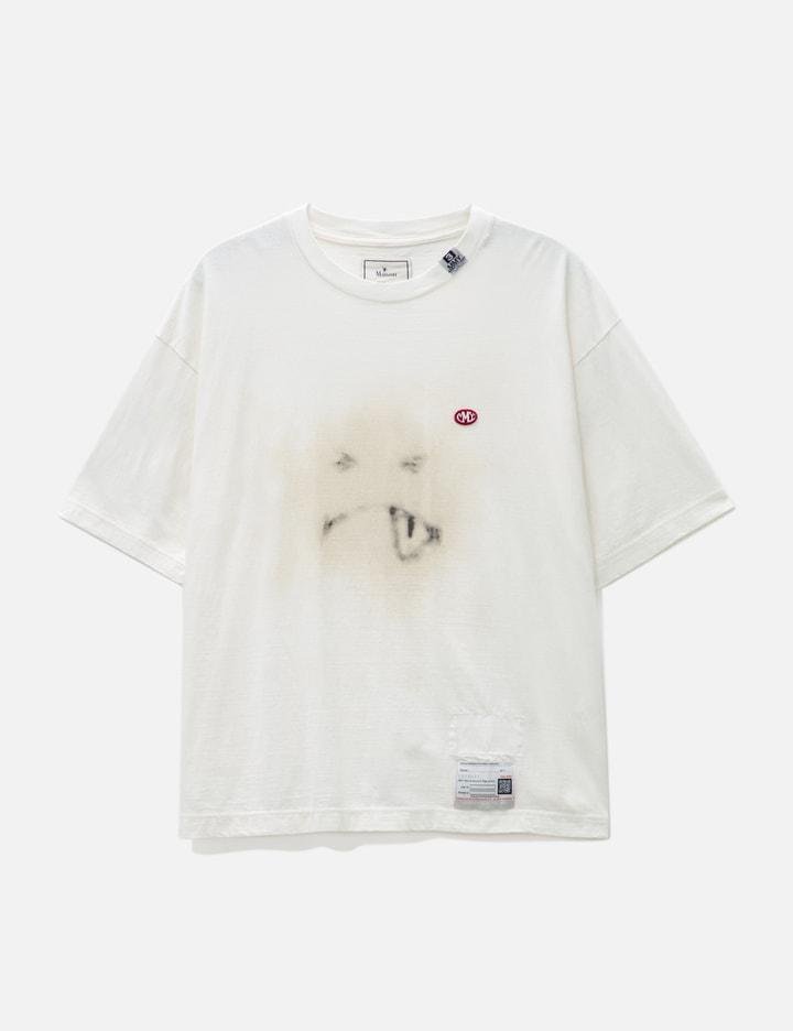 Smily Face Printed T-shirt 2 by MAISON MIHARA YASUHIRO