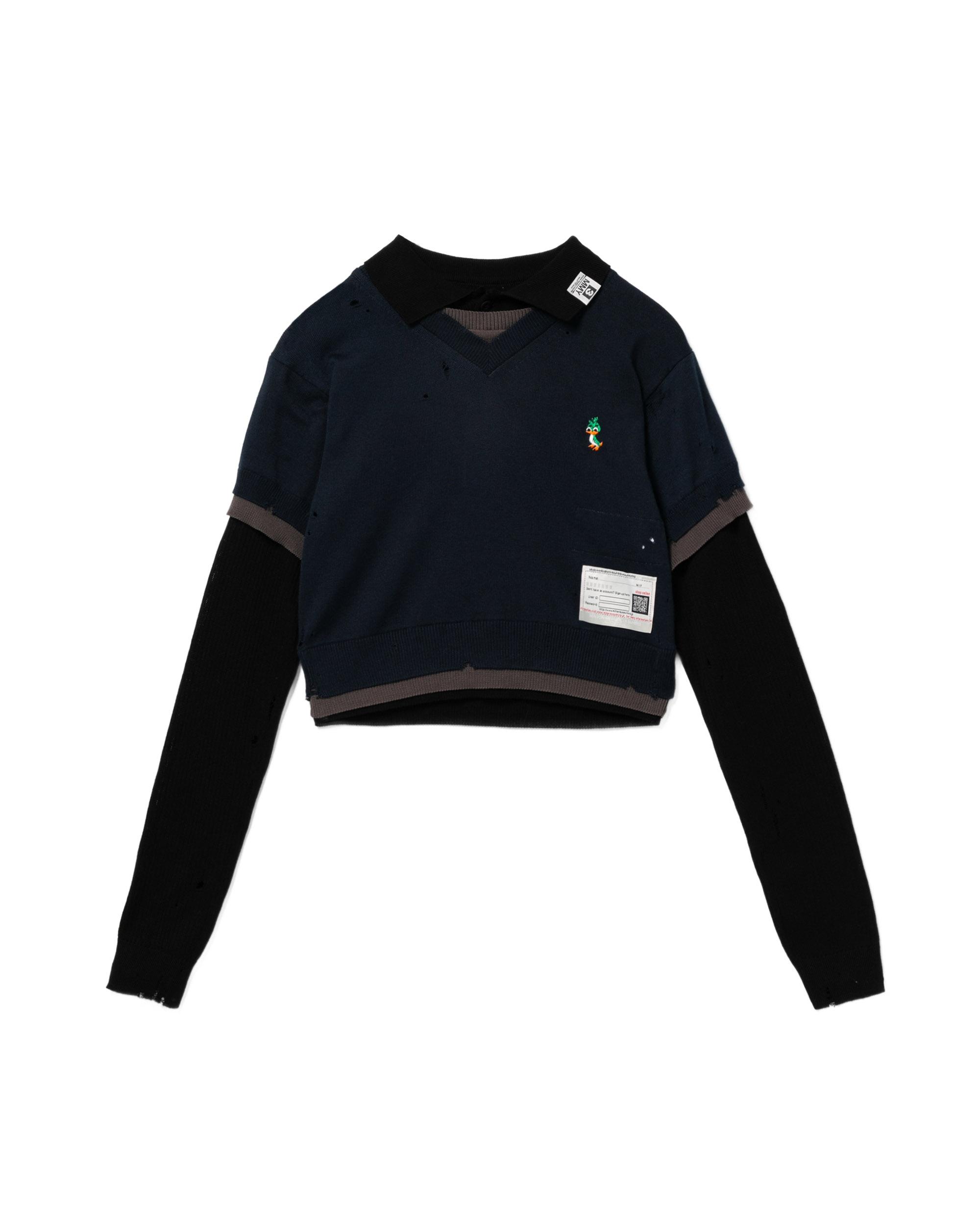 Triple layered knit sweater by MAISON MIHARA YASUHIRO
