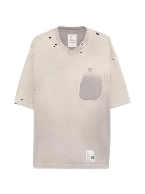 V-neck short-sleeve T-shirt by MAISON MIHARA YASUHIRO