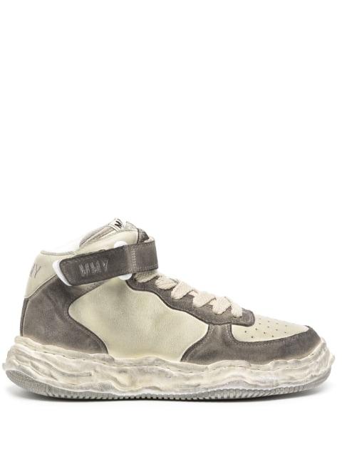 Wayne Brushed suede high-top sneakers by MAISON MIHARA YASUHIRO