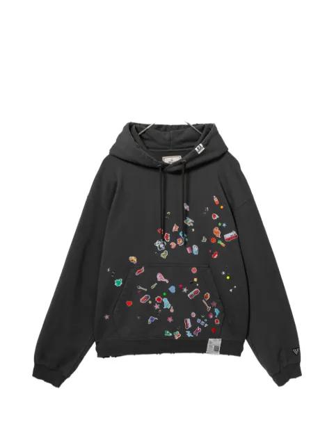 all-over graphic print hoodie by MAISON MIHARA YASUHIRO