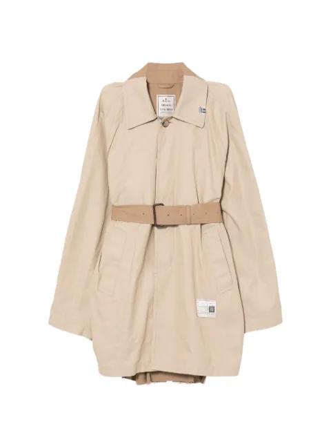 belted trench coat by MAISON MIHARA YASUHIRO