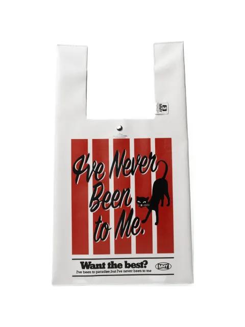 cat-print leather tote bag by MAISON MIHARA YASUHIRO
