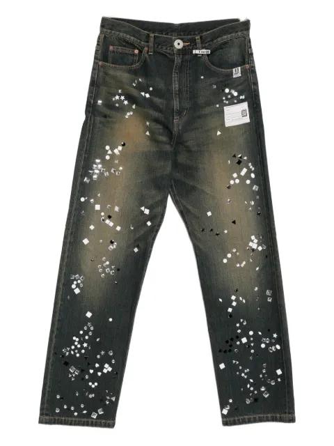 crystal-embellished jeans by MAISON MIHARA YASUHIRO