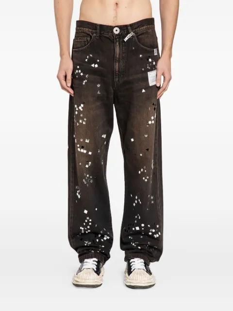 crystal-embellished jeans by MAISON MIHARA YASUHIRO