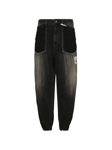 cut-off panelled jeans by MAISON MIHARA YASUHIRO