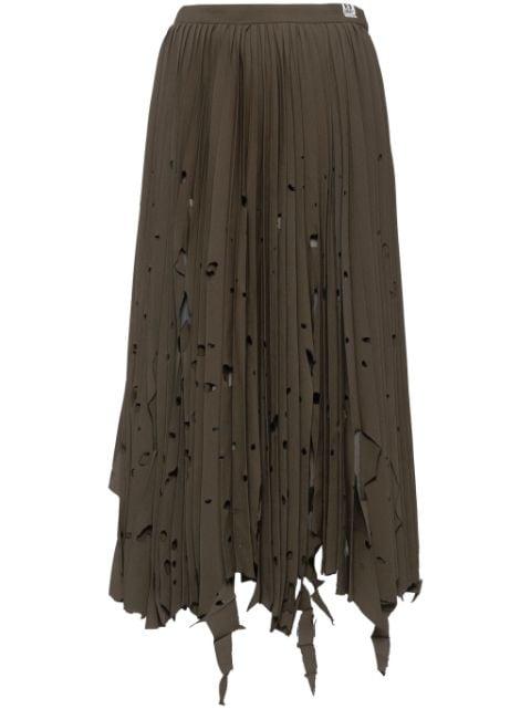 cut-out pleated skirt by MAISON MIHARA YASUHIRO