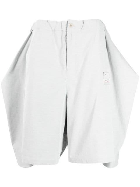 deconstructed combo cotton shorts by MAISON MIHARA YASUHIRO