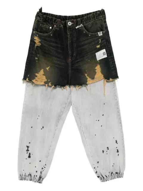 distressed cotton trouser-skirt by MAISON MIHARA YASUHIRO