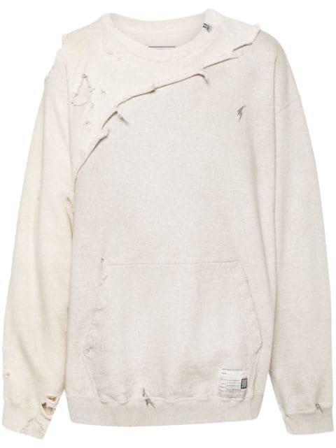 distressed-effect sweatshirt by MAISON MIHARA YASUHIRO
