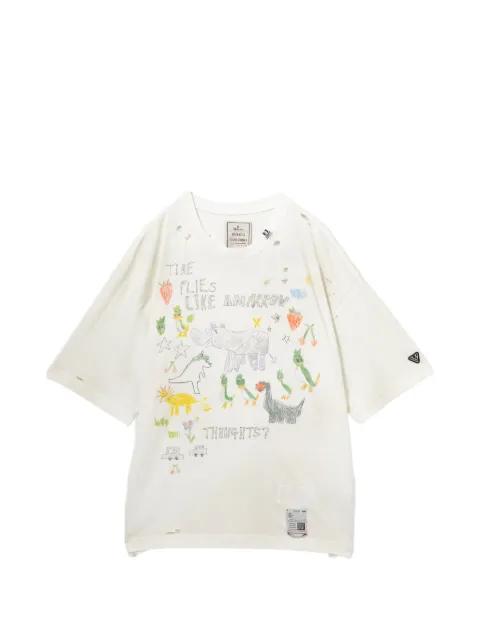 distressed graphic T-shirt by MAISON MIHARA YASUHIRO