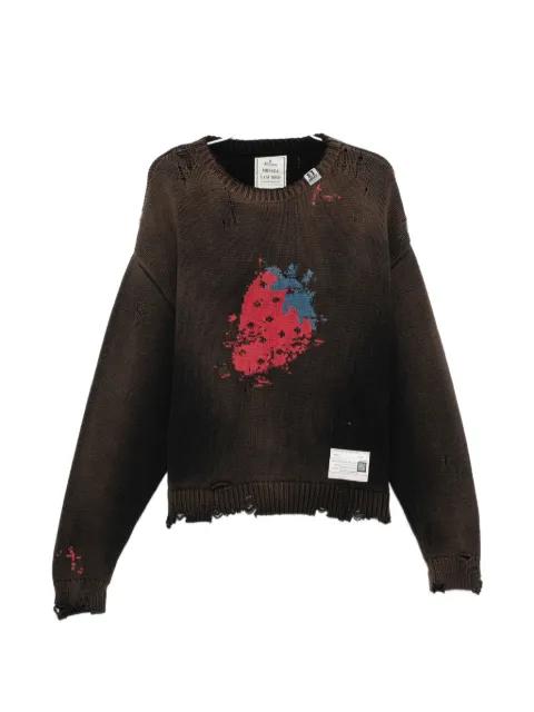 distressed graphic jumper by MAISON MIHARA YASUHIRO