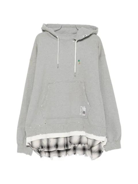 distressed layered-effect hoodie by MAISON MIHARA YASUHIRO