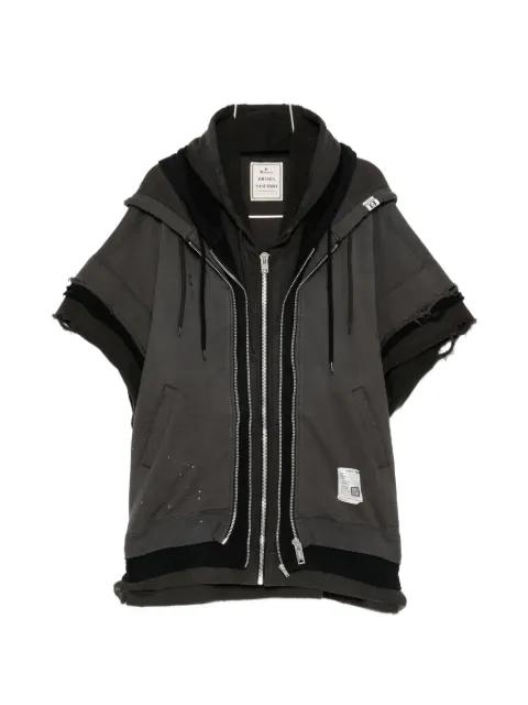 distressed layered-effect hoodie by MAISON MIHARA YASUHIRO