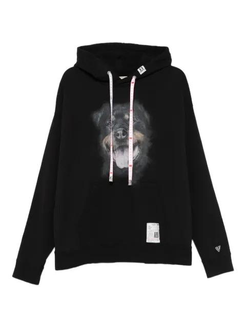 dog-print hoodie by MAISON MIHARA YASUHIRO