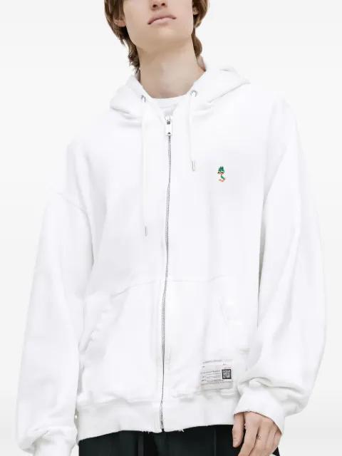 embroidered zip-up hoodie by MAISON MIHARA YASUHIRO