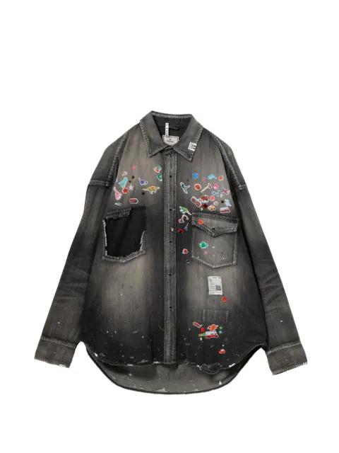 faded graphic-print shirt by MAISON MIHARA YASUHIRO