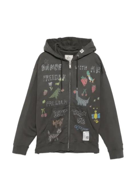 kids doodle printed hoodie by MAISON MIHARA YASUHIRO