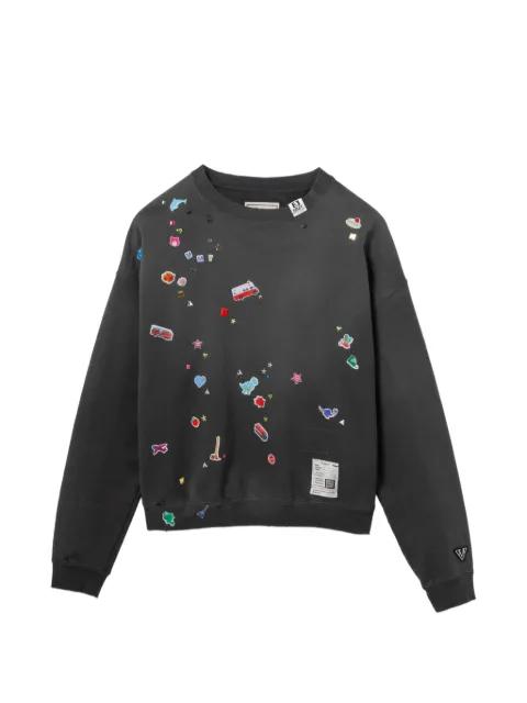 kids sticker-printed sweatshirt by MAISON MIHARA YASUHIRO