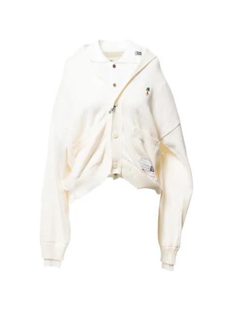 layered cardigan by MAISON MIHARA YASUHIRO