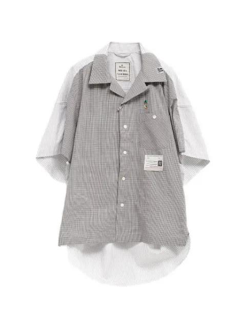 layered checked shirt by MAISON MIHARA YASUHIRO