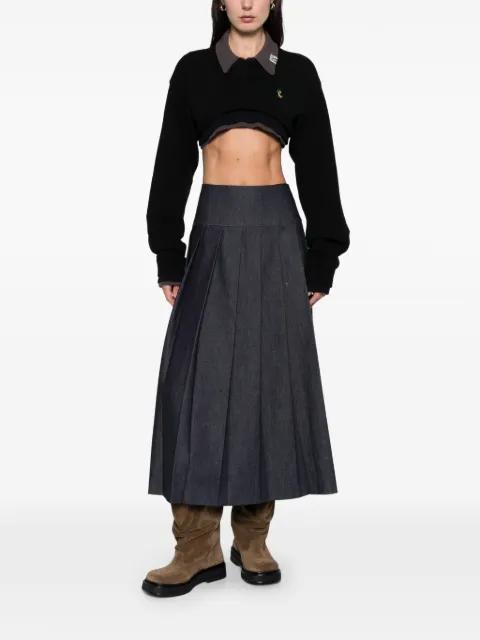 layered cropped sweater by MAISON MIHARA YASUHIRO