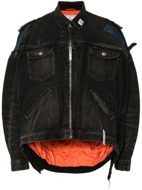 layered denim jacket by MAISON MIHARA YASUHIRO