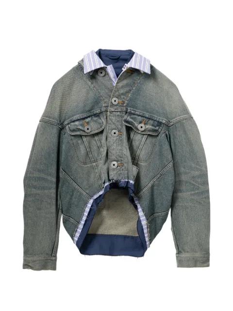 layered denim jacket by MAISON MIHARA YASUHIRO