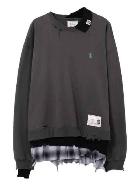 layered distressed-detail sweatshirt by MAISON MIHARA YASUHIRO