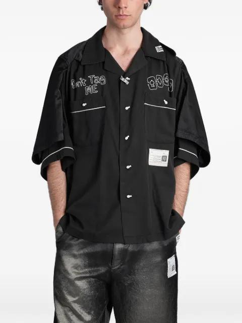 layered-sleeve embroidered shirt by MAISON MIHARA YASUHIRO