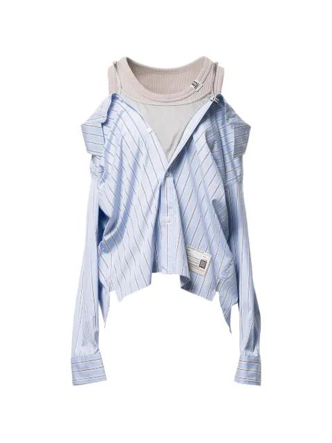 layered striped top by MAISON MIHARA YASUHIRO
