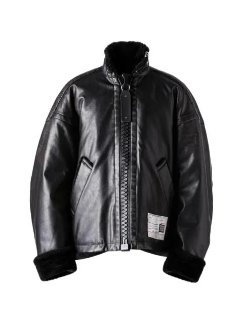 leather jacket by MAISON MIHARA YASUHIRO