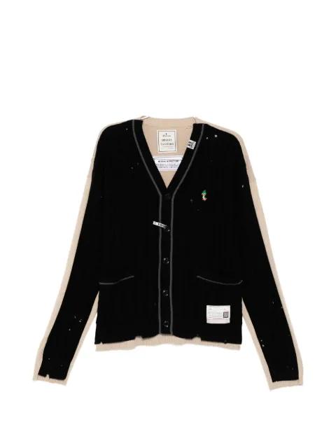 logo-embroidered cardigan by MAISON MIHARA YASUHIRO