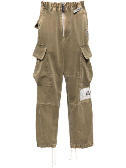 logo-patch cargo trousers by MAISON MIHARA YASUHIRO