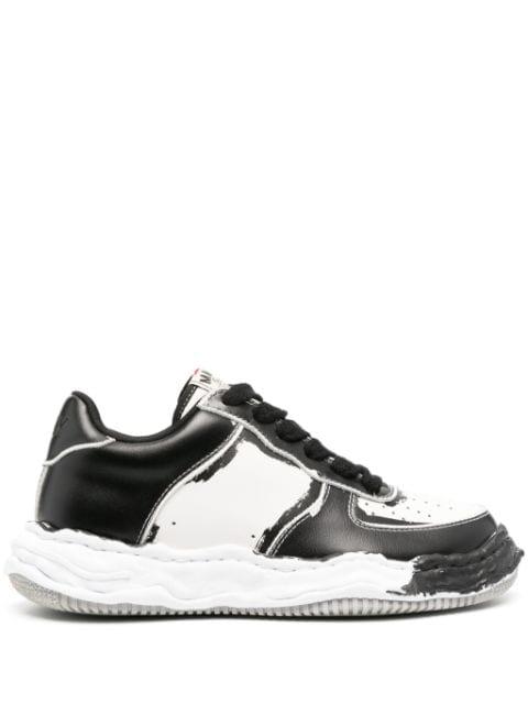 logo-patch faded-effect sneakers by MAISON MIHARA YASUHIRO