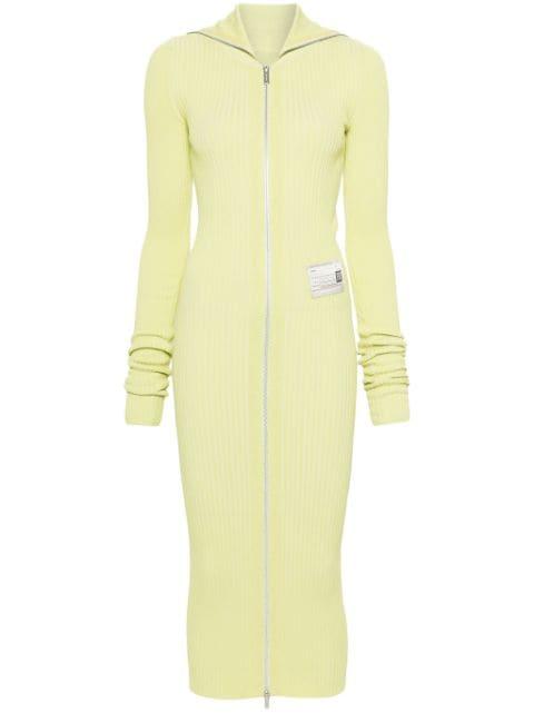 logo-patch midi dress by MAISON MIHARA YASUHIRO