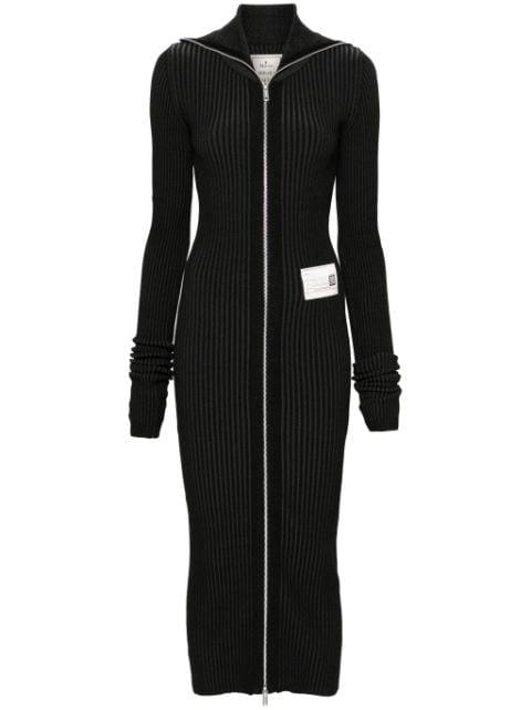 logo-patch midi dress by MAISON MIHARA YASUHIRO