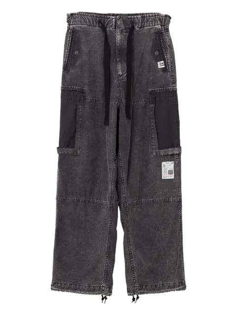 panelled drawstring jeans by MAISON MIHARA YASUHIRO