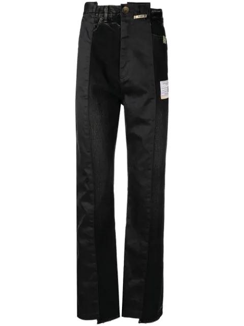 panelled straight-leg jeans by MAISON MIHARA YASUHIRO