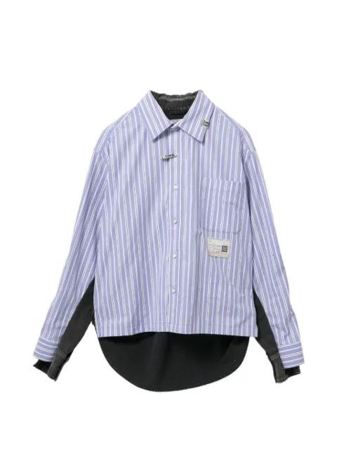 panelled striped shirt by MAISON MIHARA YASUHIRO