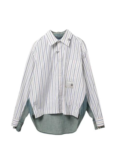 panelled striped shirt by MAISON MIHARA YASUHIRO