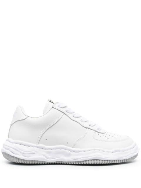 perforated-detail low-top sneakers by MAISON MIHARA YASUHIRO