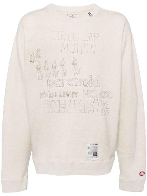 printed sweatshirt by MAISON MIHARA YASUHIRO