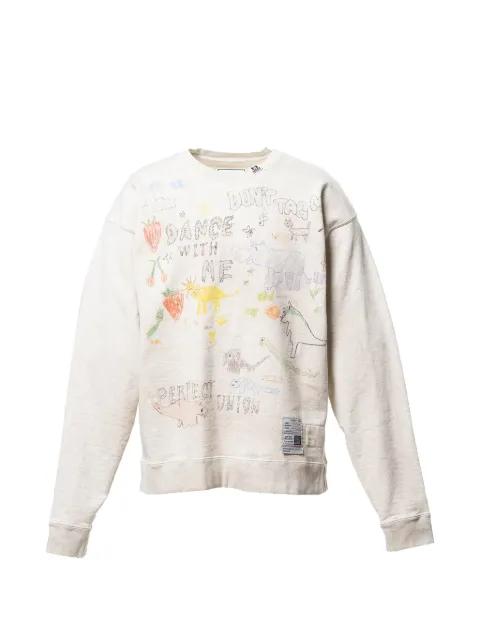 printed sweatshirt by MAISON MIHARA YASUHIRO